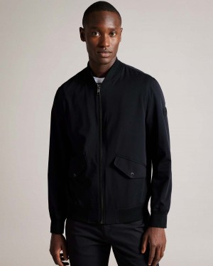 Ted Baker ALBAMA Nylon Bomber Jacket Granatowe | 03MGCIQWA