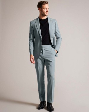 Ted Baker BENONTS Seafoam Sharkskin Trouser Szare | 27NOZJFQB