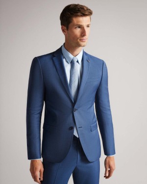 Ted Baker CAMDEJS Slim Light Blue Suit Jacket Lt-Blue | 47YICSBQT