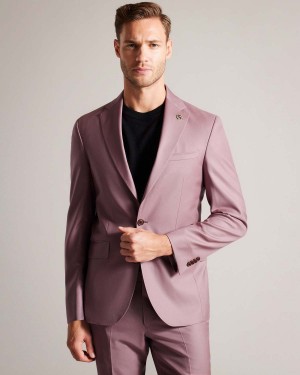 Ted Baker IGNACEJ Premium Pink Suit Jacket Różowe | 45MTDOUYL