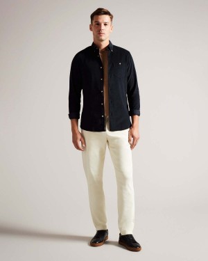 Ted Baker PAYET Camburn Fit Cord Trouser Ecru | 62EMFNCUY