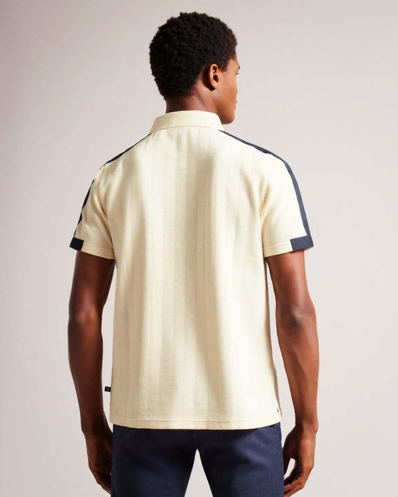 Ted Baker ABLOOM SS Regular Polo with Zip Natural | 59GEJPNDX