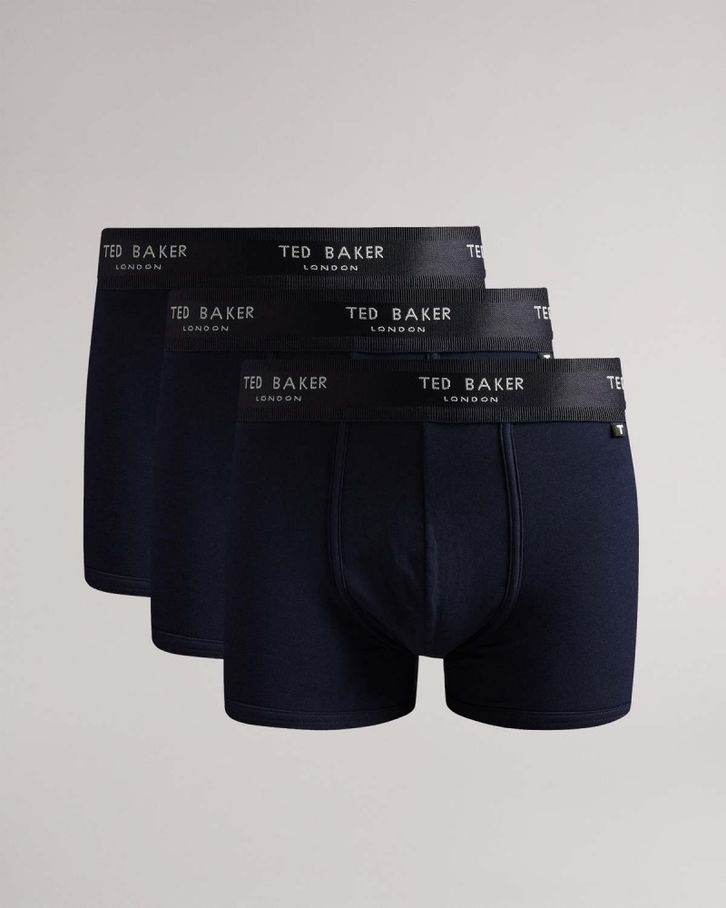 Ted Baker ADDAM TBB02BL1410 3 Pack Trunks Niebieskie | 07ZJICOUG