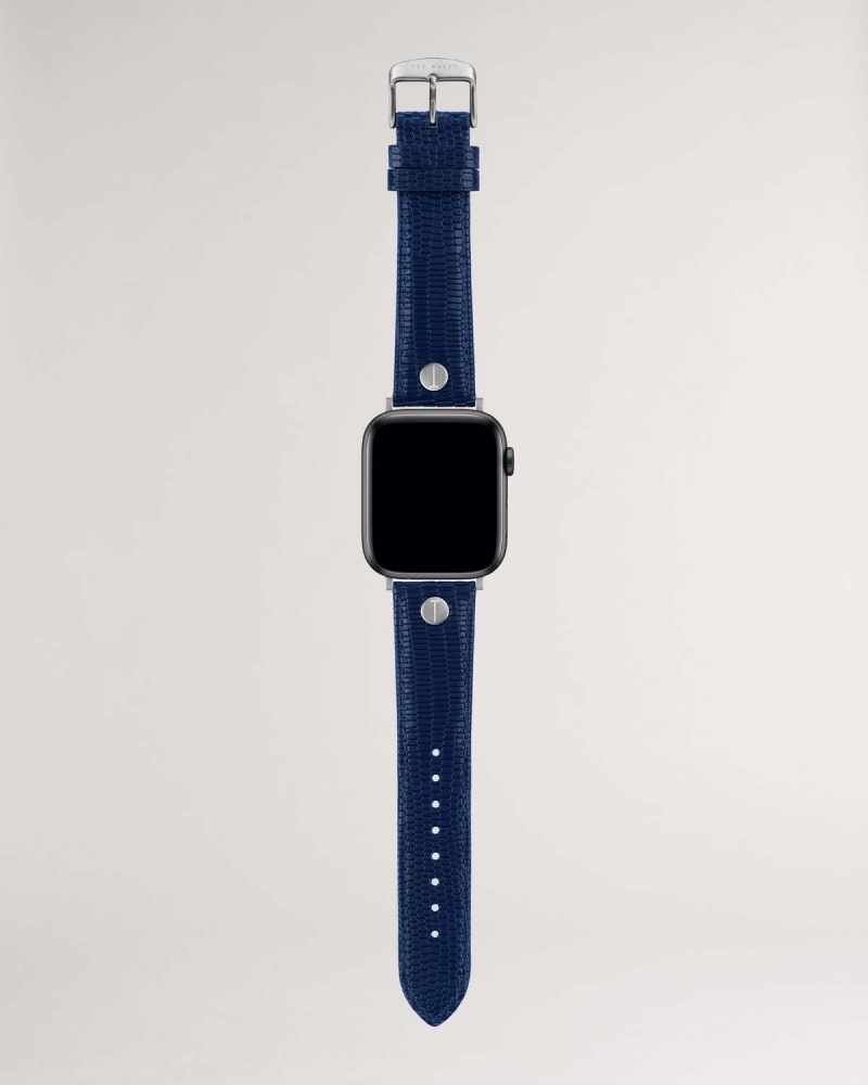 Ted Baker ALCA BKS42S333 Eco Skórzane Apple Watch Paskiem Niebieskie | 39MSLQVFD