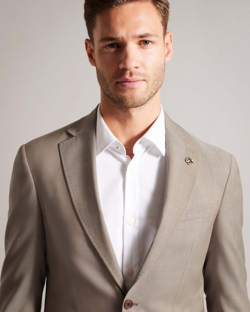 Ted Baker ALCONAJ Natural Sharkskin Jacket Natural | 91LPROGTV