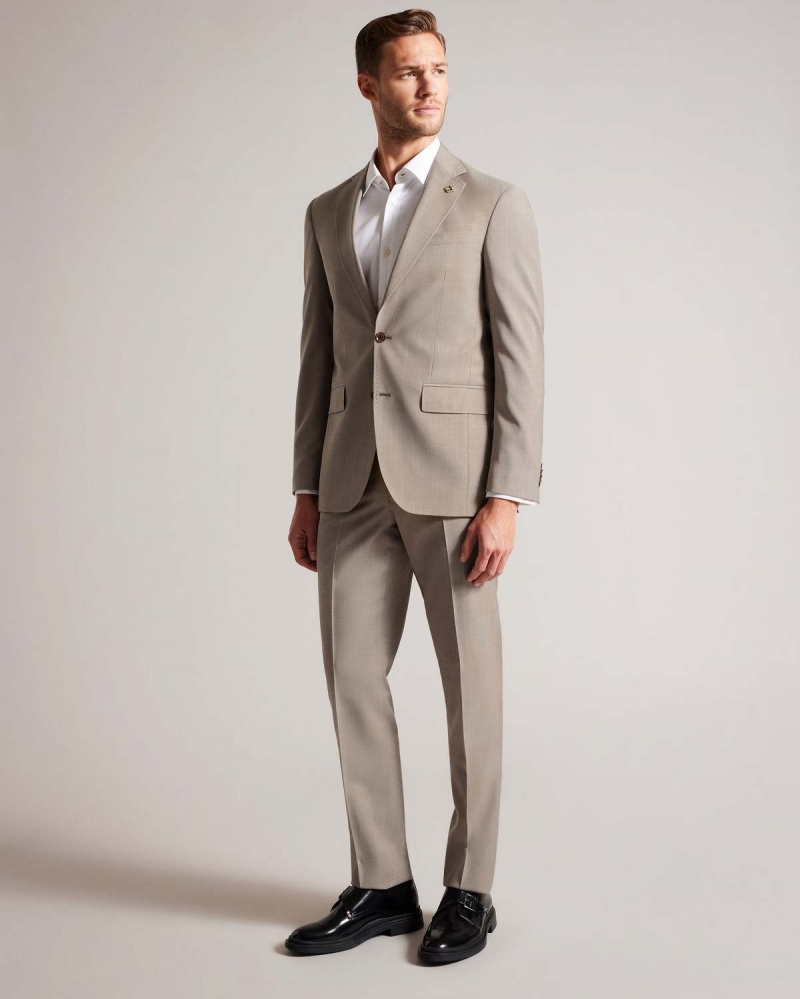 Ted Baker ALCONAJ Natural Sharkskin Jacket Natural | 91LPROGTV