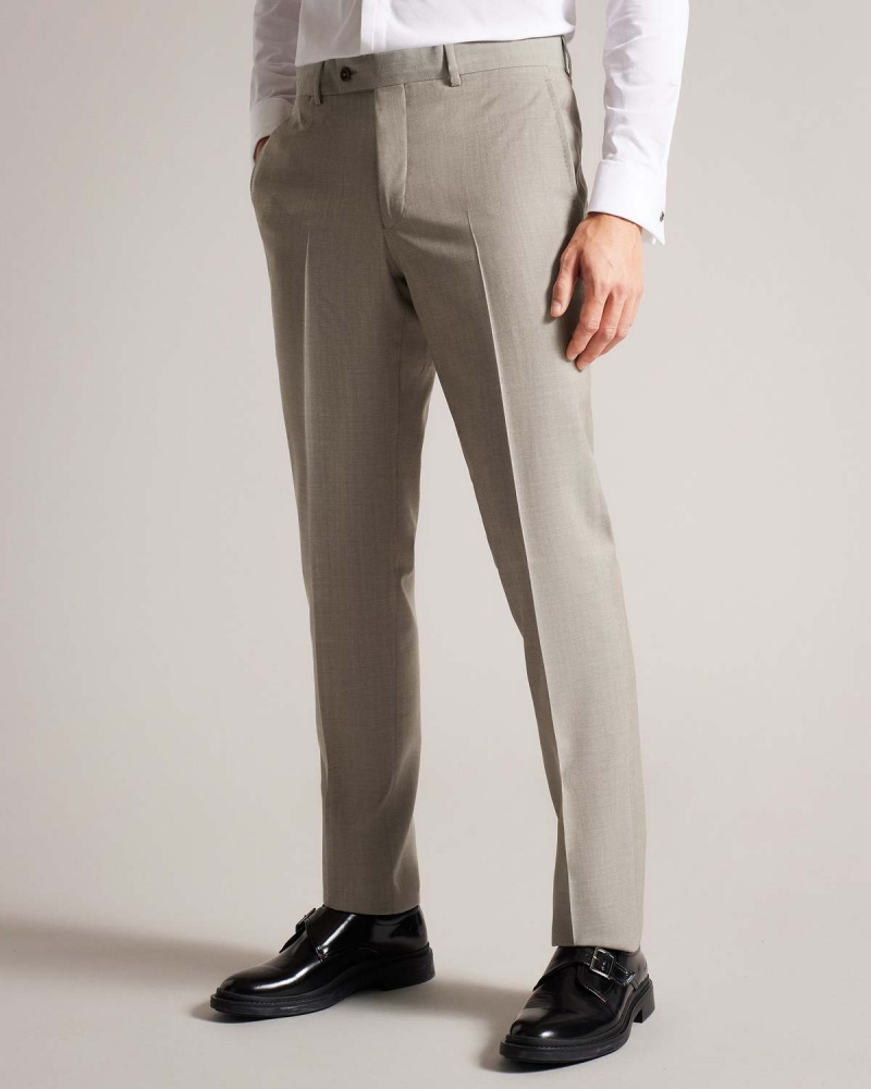 Ted Baker ALCONAT Natural Sharkskin Suit Trouser Natural | 07IGTDQHO