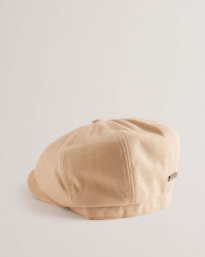 Ted Baker ALICCS Herringbone Texture Płaskie Cap Stone | 95PCYGWIB