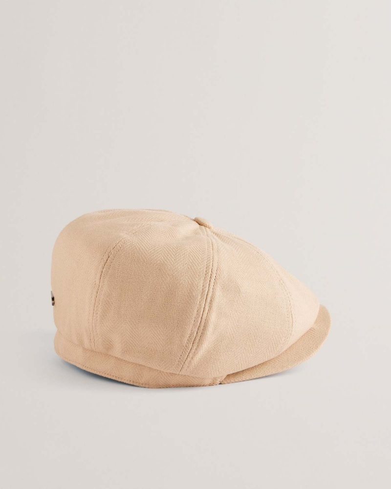 Ted Baker ALICCS Herringbone Texture Płaskie Cap Stone | 95PCYGWIB