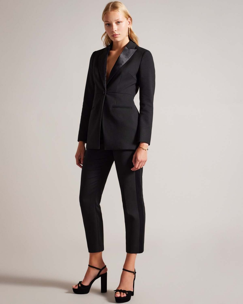 Ted Baker ARIAALT Tuxedo Pats with Side Zips Czarne | 08XHAQUTM