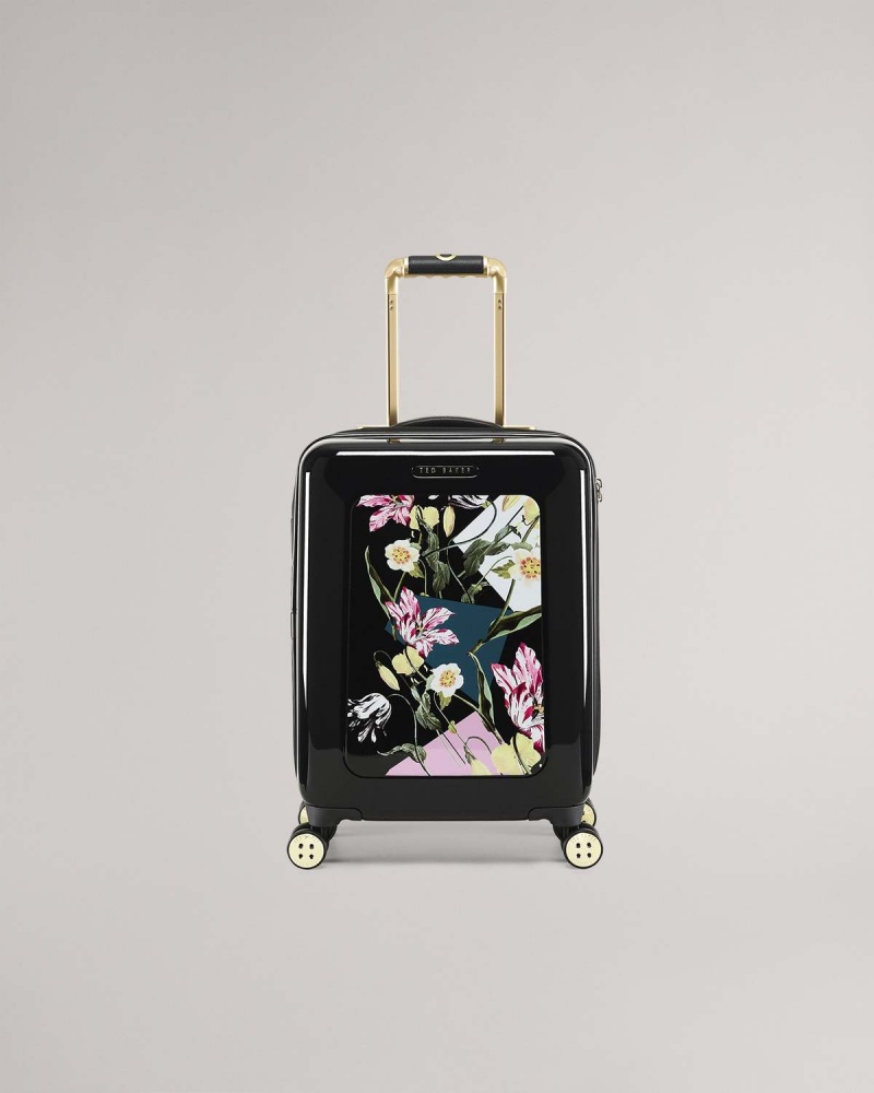 Ted Baker Anvila Spliced Floral Small Trolley Case Czarne | 53EWAYONF