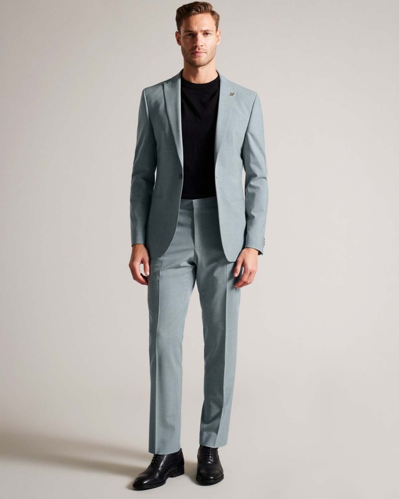 Ted Baker BENONJS Seafoam Sharkskin Jacket Szare | 29TPOIBXG