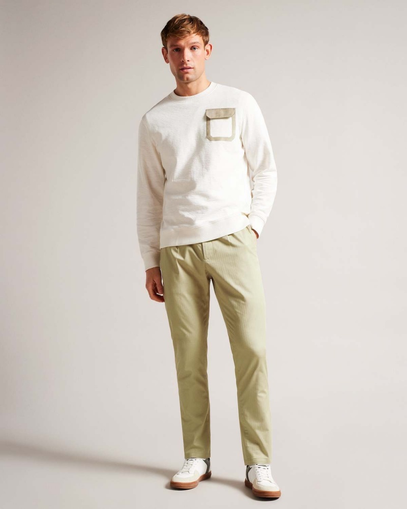 Ted Baker BOSSAR Camburn Regular Fit Trouser Natural | 98FCJAKOI