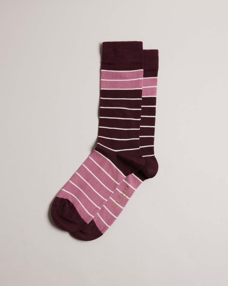 Ted Baker BREEZEY W Paski Sock Teal-blu | 27OKWXTFL