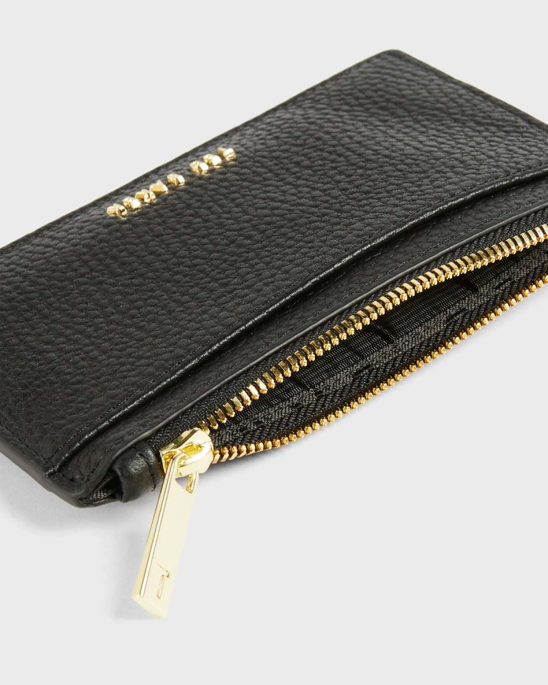 Ted Baker BRIELL Zip Card Holder Czarne | 24EPONMLX