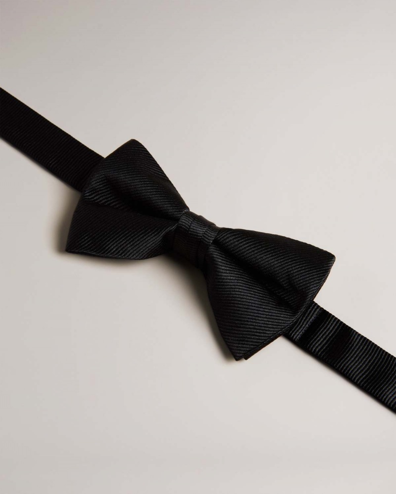 Ted Baker BROSNEY Silk Bow Tie Czarne | 21EHUBLJV