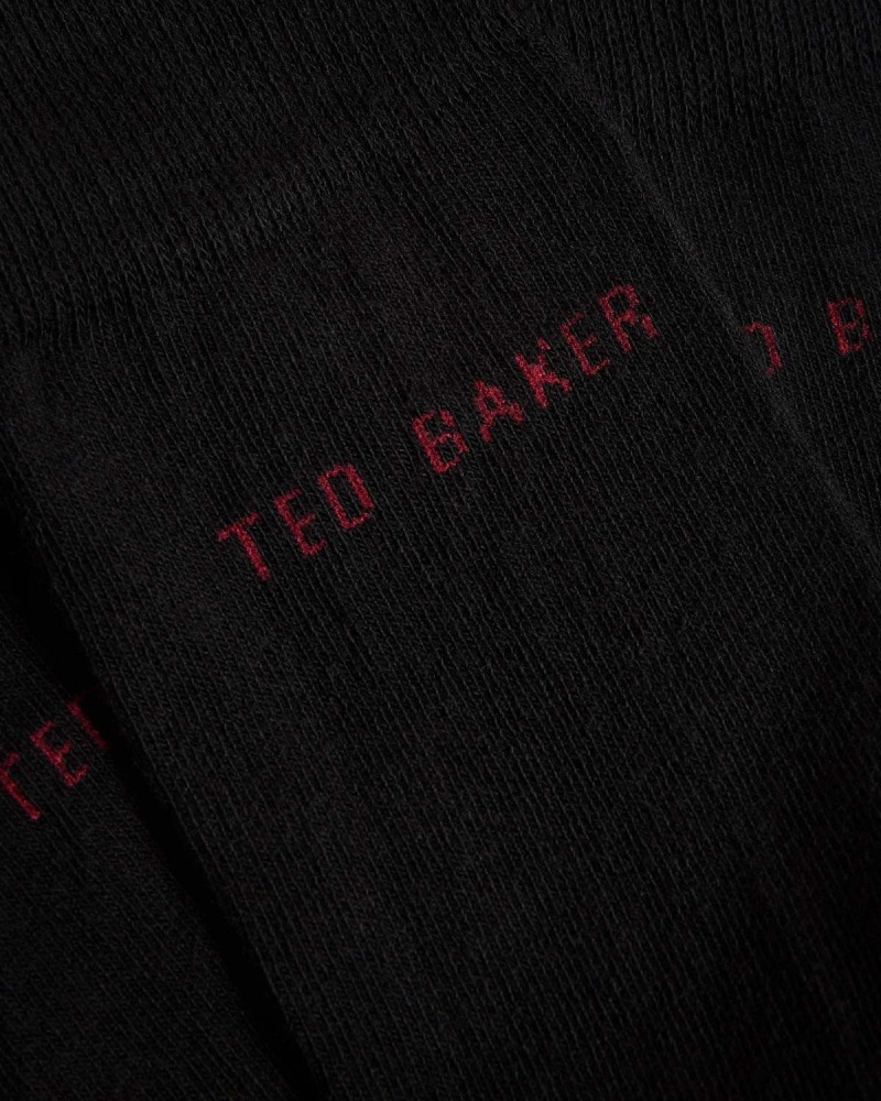 Ted Baker BURGY Three Pack of Socks Czarne | 25QDVTILS