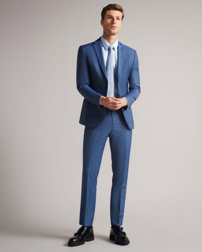 Ted Baker CAMDEJS Slim Light Blue Suit Jacket Lt-Blue | 61PMWVKUA