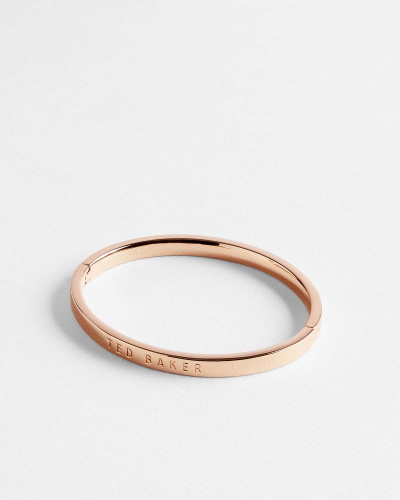 Ted Baker CLEMINA TBJ1568 Hinge Metallic Bangle Rosegold | 52BURCDSX