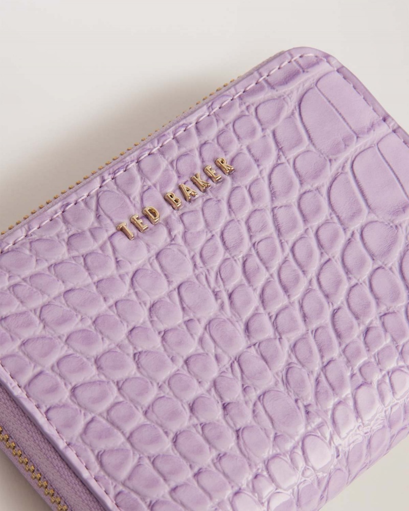 Ted Baker CONNII Mini Imitation Croc Purse Lilac | 43LNPMWSZ