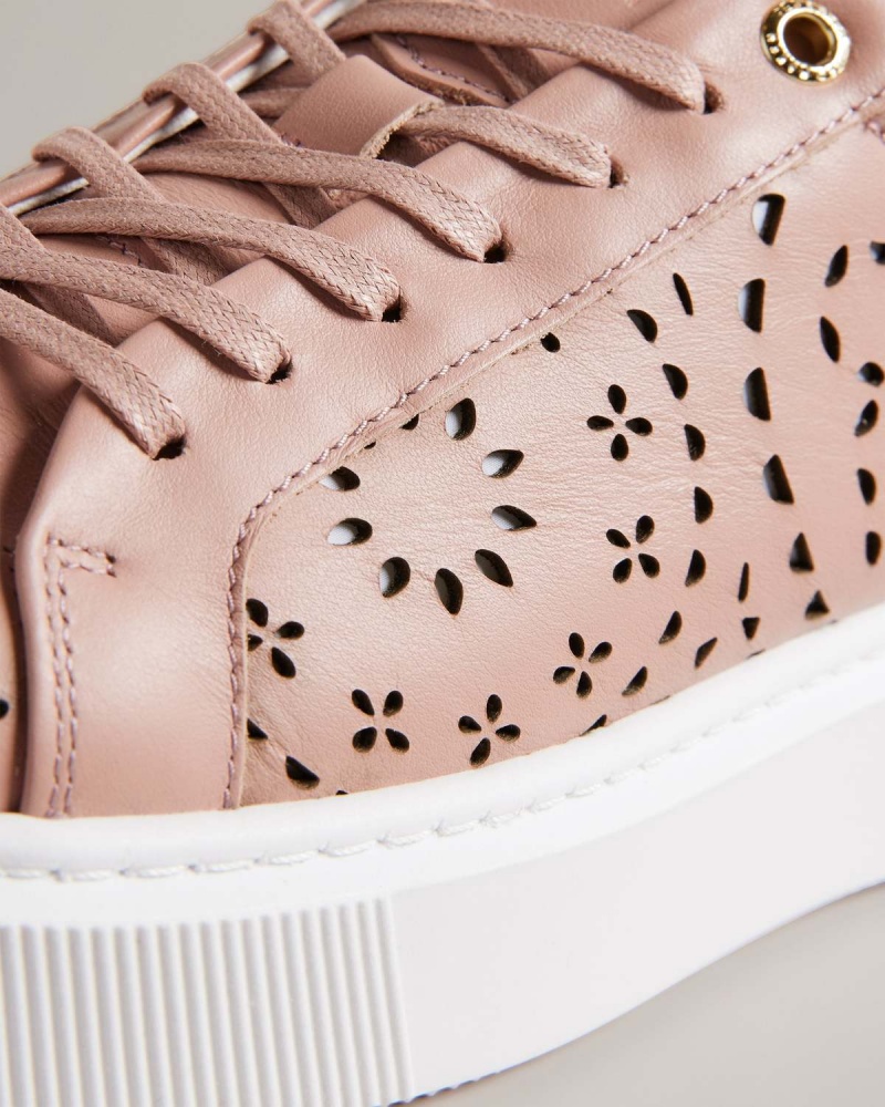 Ted Baker CWISP Laser Cut Platformie Trainer Lt-Pink | 63KGDXJMZ