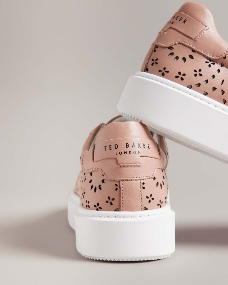 Ted Baker CWISP Laser Cut Platformie Trainer Lt-Pink | 63KGDXJMZ