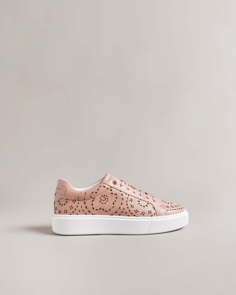 Ted Baker CWISP Laser Cut Platformie Trainer Lt-Pink | 63KGDXJMZ