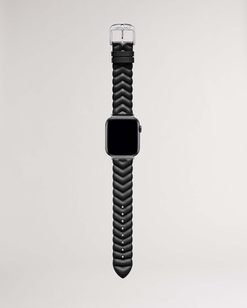 Ted Baker Chelli 38/40 Chevron Apple Watch Paskiem Czarne | 41KOREMWN