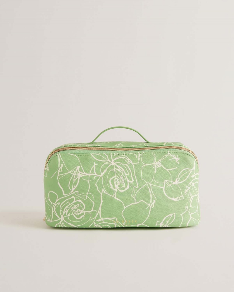 Ted Baker DIANEA Floral Printed Saffiano Washbag Białe | 20WEBGACF