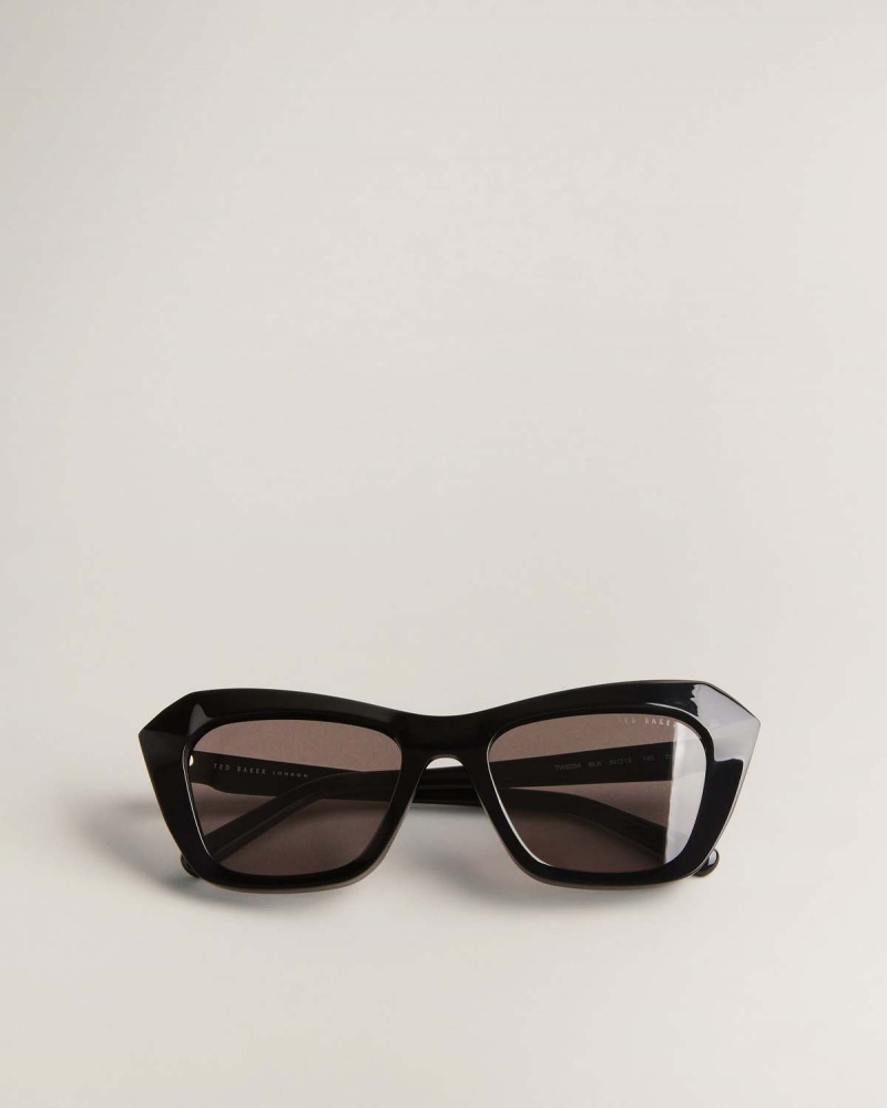 Ted Baker Dapples Chunky Cat Eye Frame Sunglasses Czarne | 42HQUNYDM