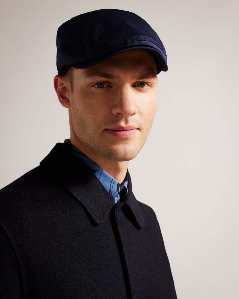 Ted Baker EHTANNN Wody Resistant Płaskie Cap Granatowe | 37RYVLCQM