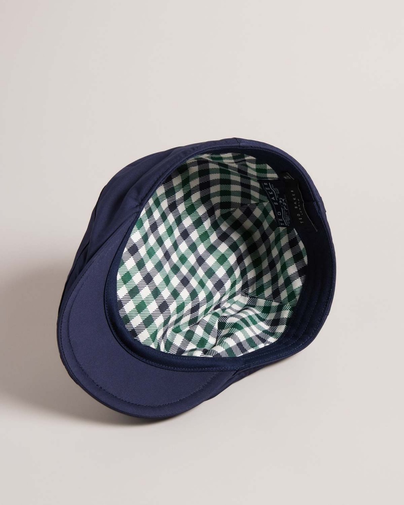 Ted Baker EHTANNN Wody Resistant Płaskie Cap Granatowe | 37RYVLCQM