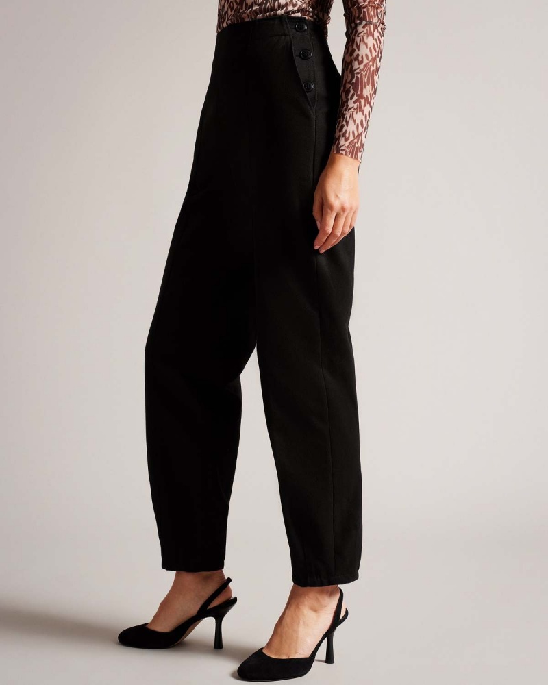 Ted Baker ELIONA Barrel Trouser with Pin Tuck Detail Granatowe | 75NBEJSAH