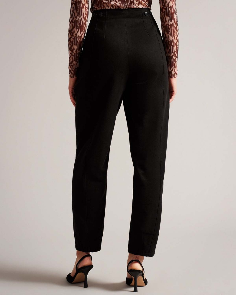 Ted Baker ELIONA Barrel Trouser with Pin Tuck Detail Granatowe | 75NBEJSAH