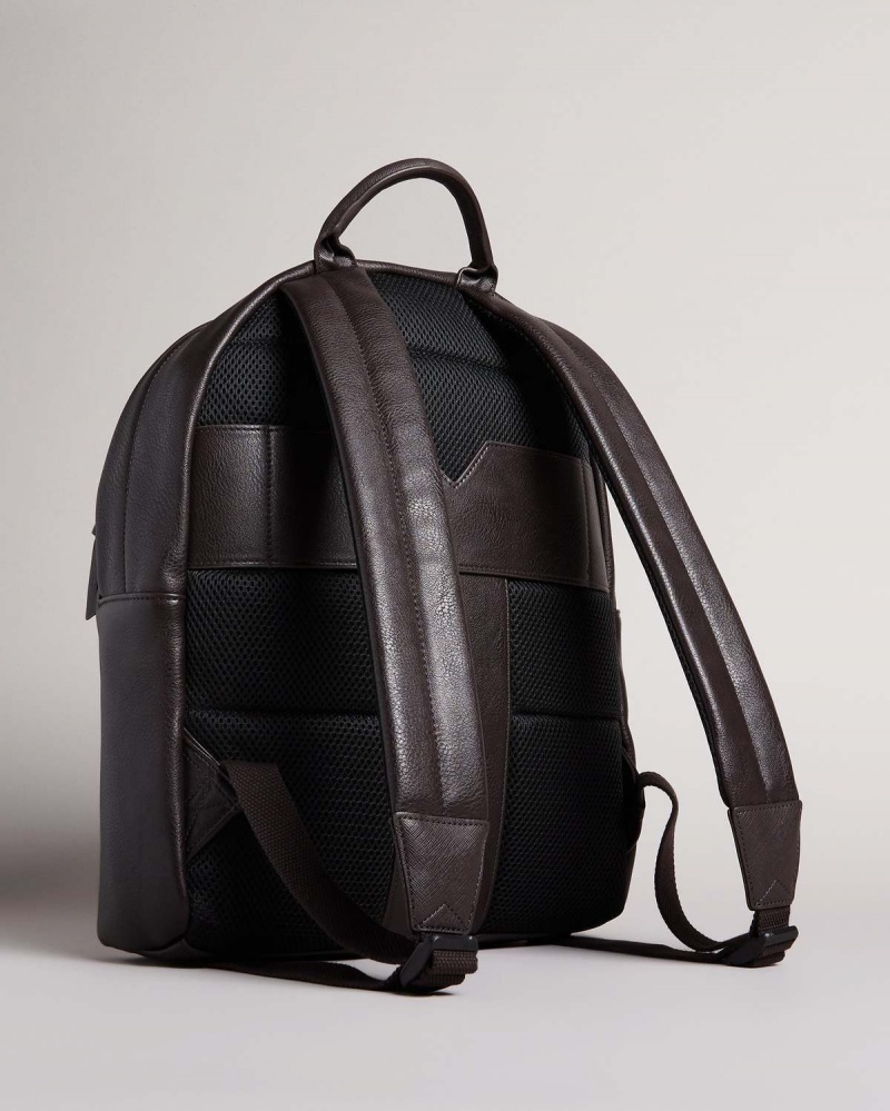 Ted Baker ESENTLE W Paski PU Backpack Brn-choc | 69HIZDSBW