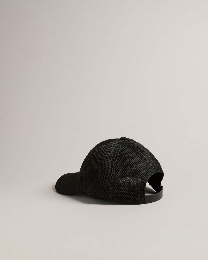 Ted Baker ETHANNS Mesh and Bawełniane T Cap Czarne | 98WQFKDOP