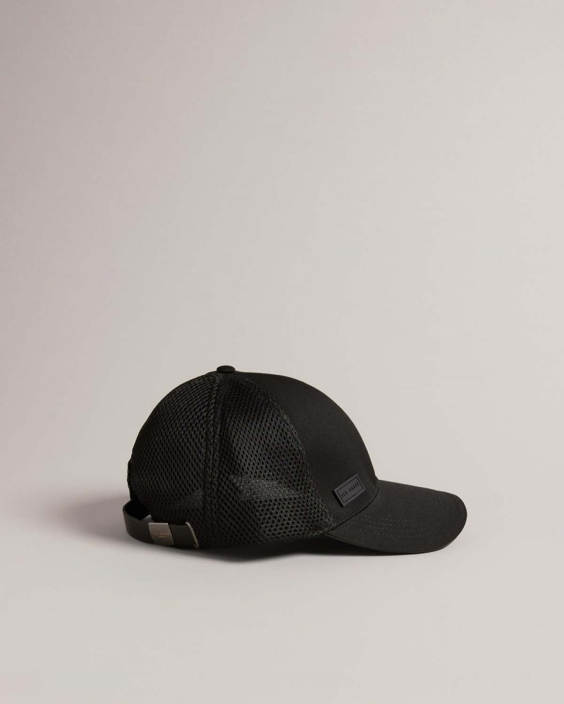 Ted Baker ETHANNS Mesh and Bawełniane T Cap Czarne | 98WQFKDOP