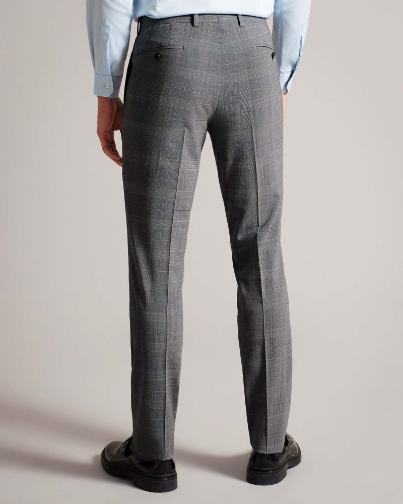 Ted Baker EXTONT Pow Check Suit Trousers Szare | 07BJUFMYH