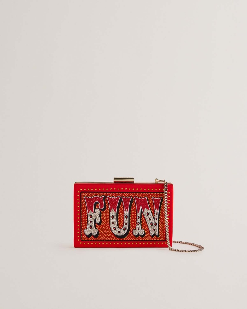 Ted Baker FUNIA Fun Box Clutch Bag Brt-red | 65EONXSVI