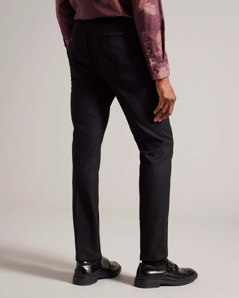 Ted Baker GIGGS Irvine Fit Trouser with Drawcord Czarne | 52AWPOTLK