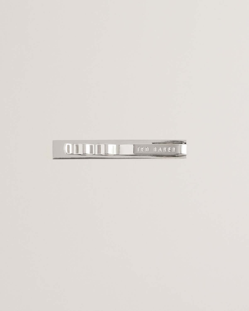 Ted Baker GIOVI Crystal Stone Tie Bar Silver-col | 21TVZWSQL