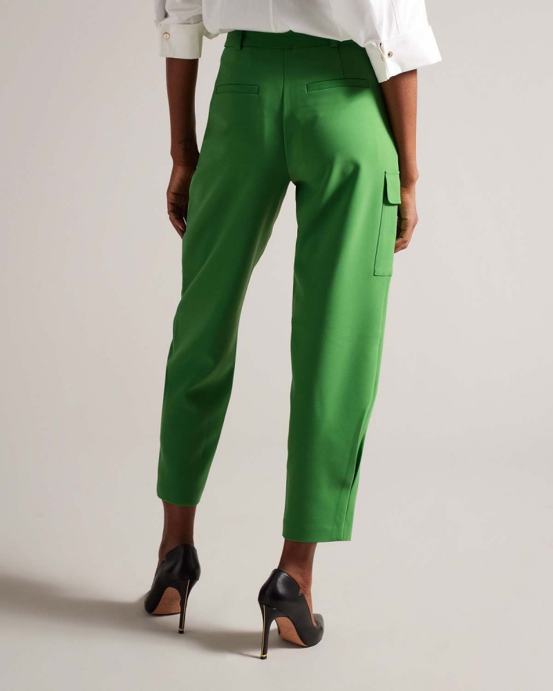 Ted Baker GRACIEH High Waisted Belted Tapered Cargo Pants Mid Gree | 25QKXOWDL