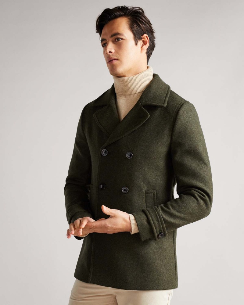 Ted Baker GRILLDD Wełna Peacoat Czarne | 65MOEPZHY