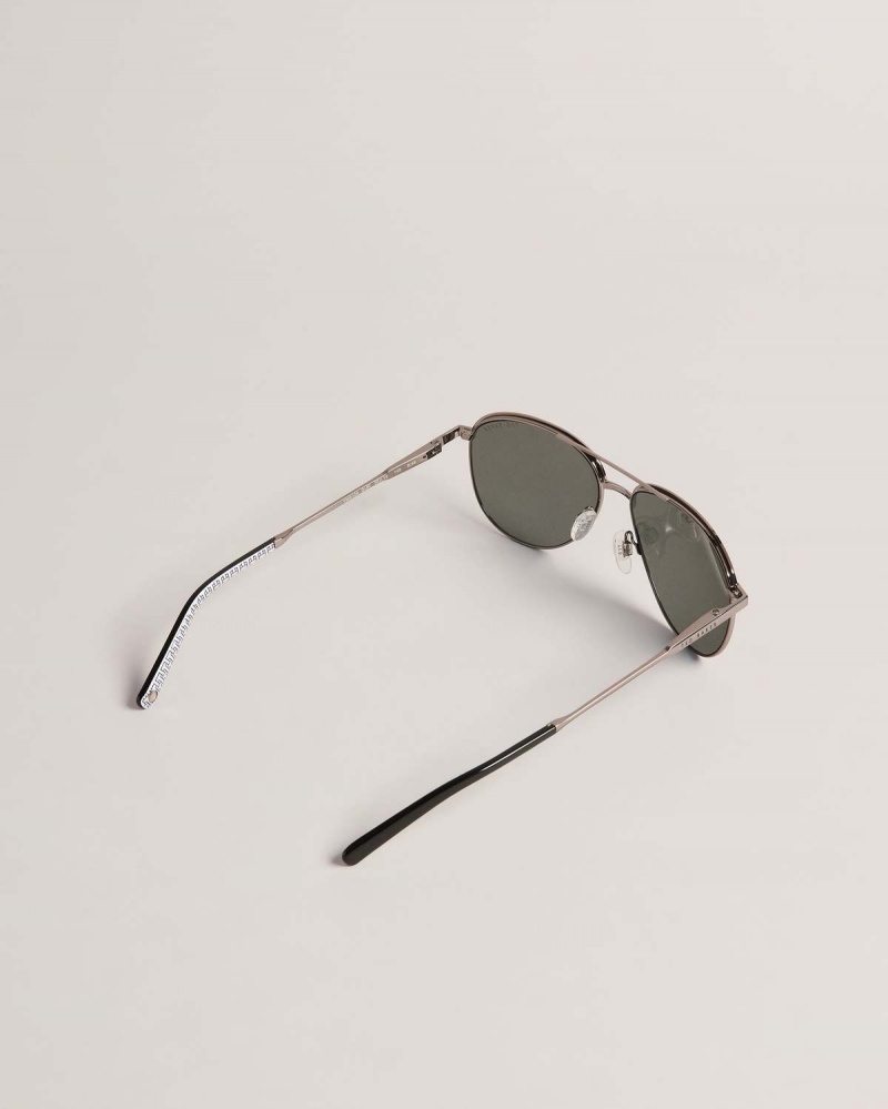 Ted Baker Greyavi Metal Aviator Sunglasses Szare | 56QMZARGI