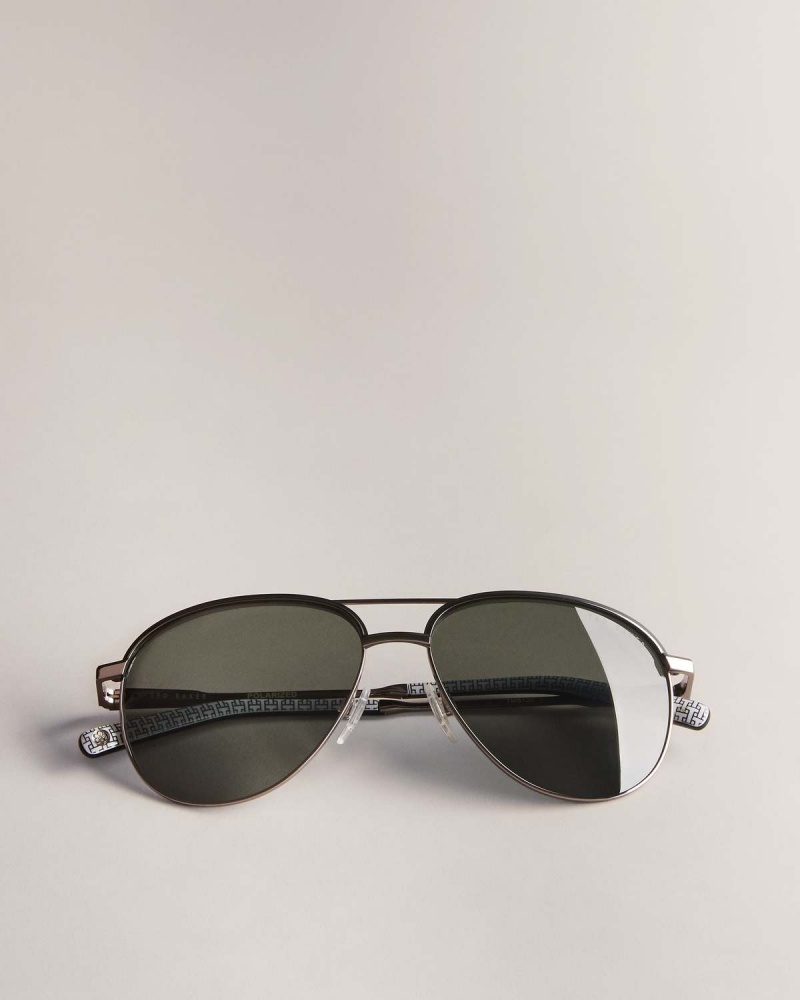 Ted Baker Greyavi Metal Aviator Sunglasses Szare | 56QMZARGI