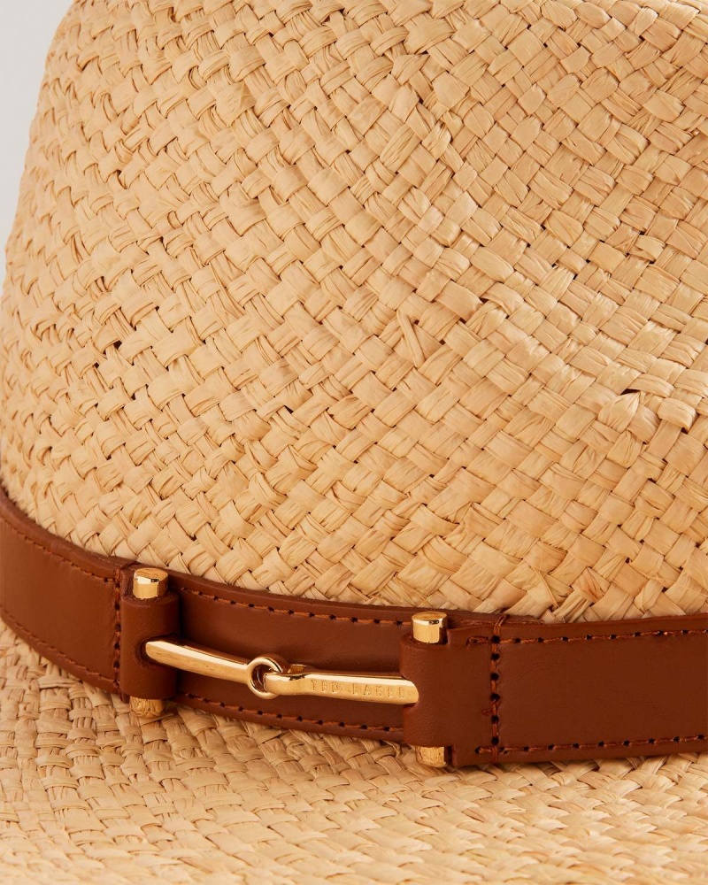 Ted Baker HARIETS Straw Hat Natural | 79MBKXPNF