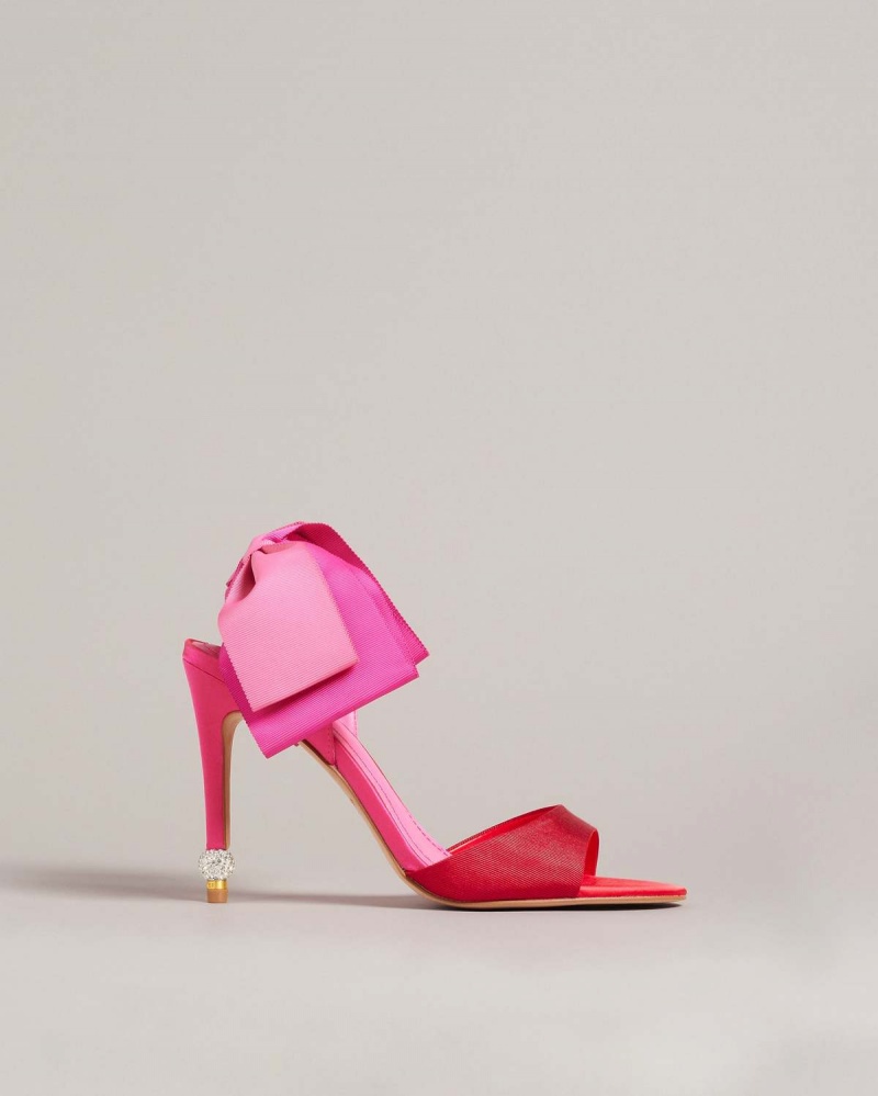 Ted Baker HARINAS Oversized Bow Back Sandal Brt-pink | 20SZHIGEN