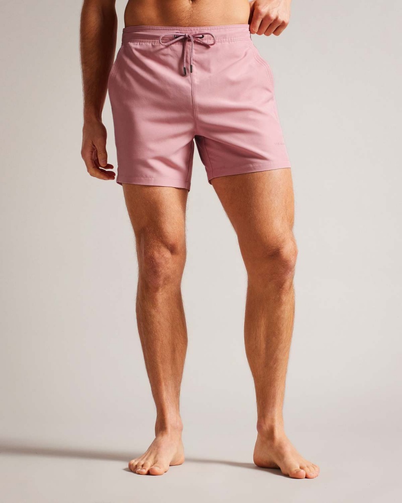 Ted Baker HILTREE Plain Swimshort Różowe | 75CSMIXNV