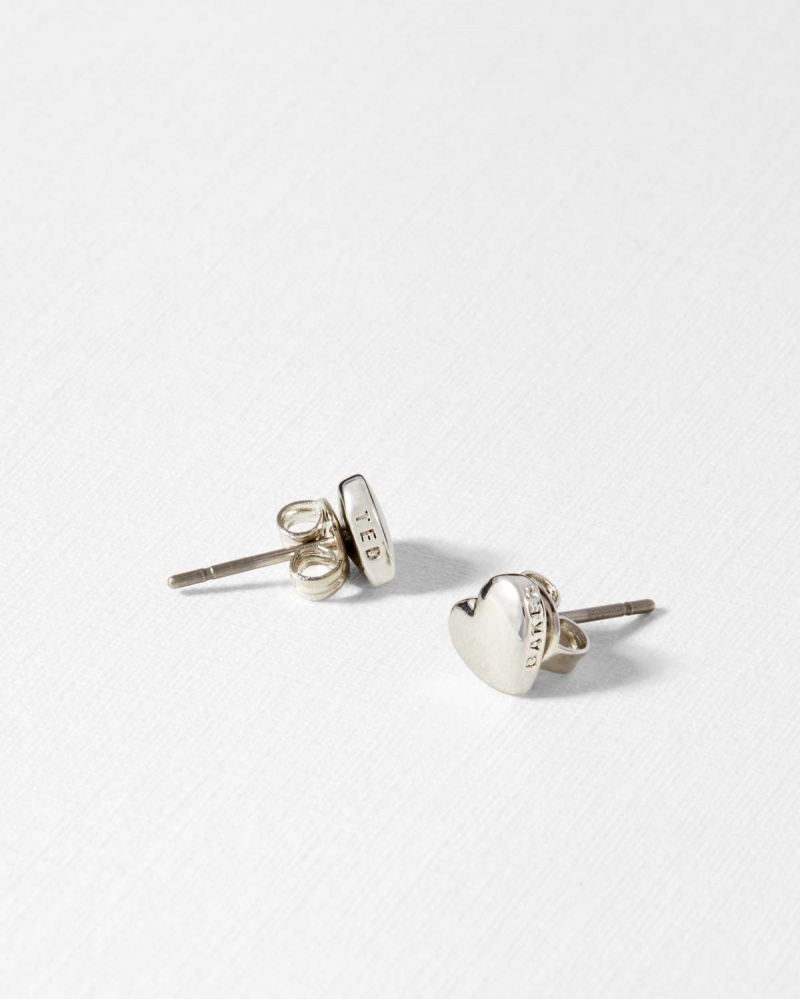 Ted Baker Harly Tiny Heart Stud Earring Srebrne | 17HWUFDCR