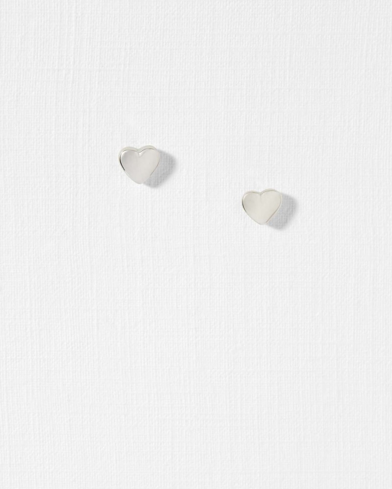 Ted Baker Harly Tiny Heart Stud Earring Srebrne | 17HWUFDCR